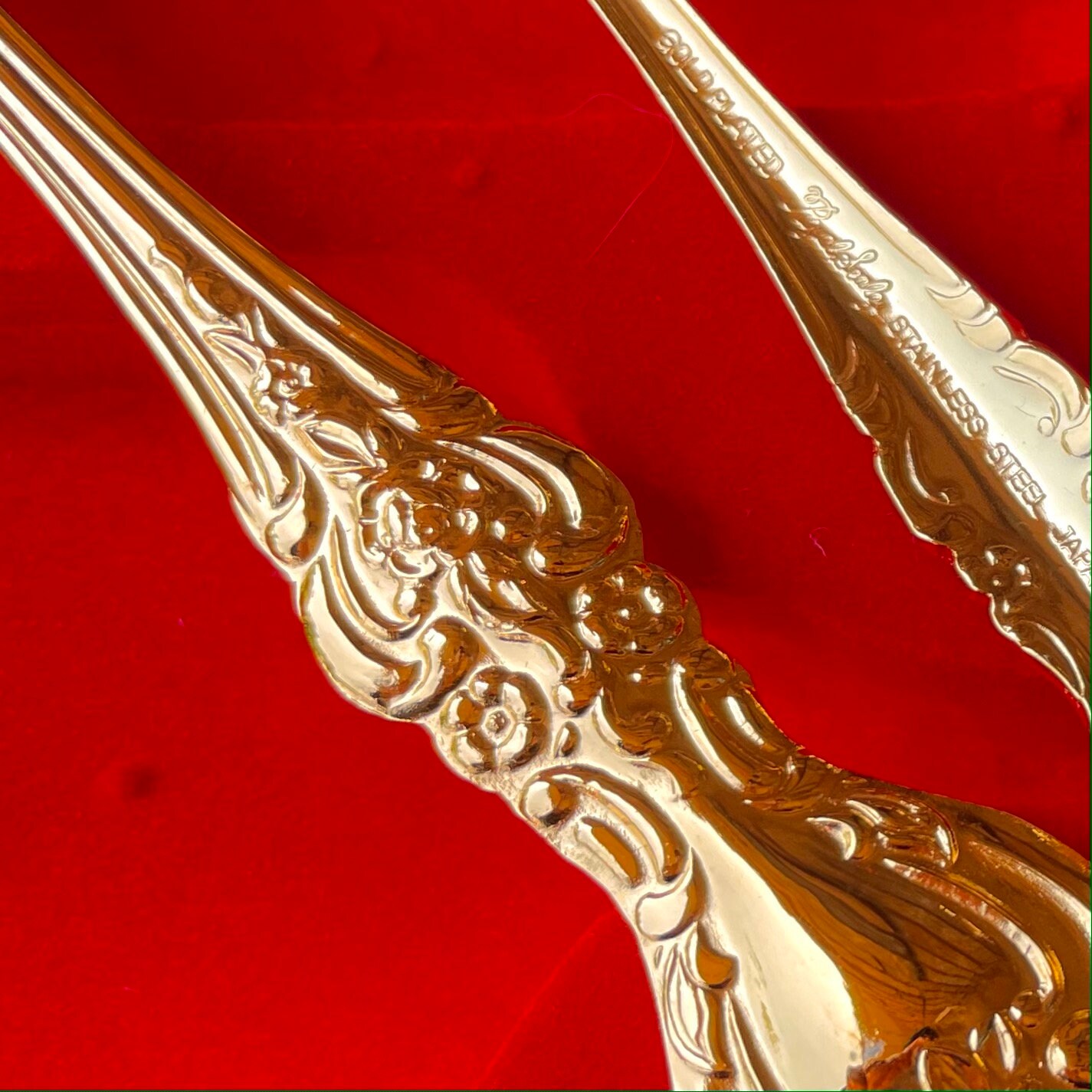 15 Pc Dessert Set GOLD Plated Cutlery Royal Sealy Pastry Etsy