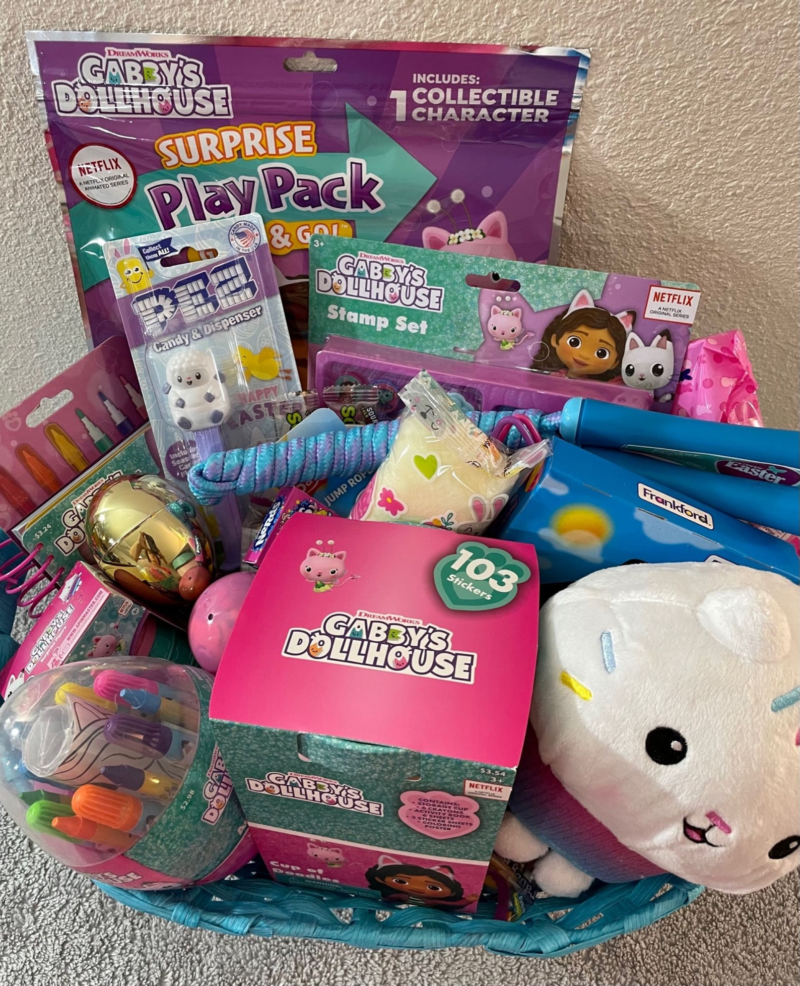 Easter Basket Gabbys Dollhouse Custom Made Plush Coloring Book Etsy