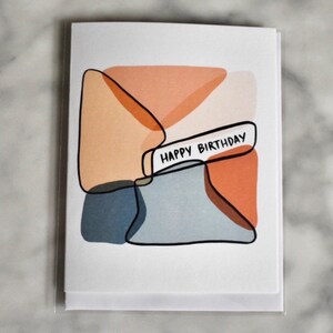 Mod Abstract - Happy Birthday - Greeting Card