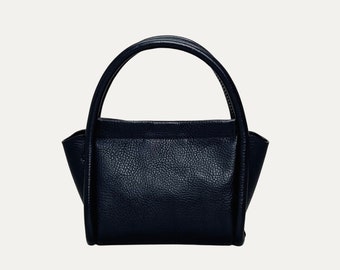 The Alder | Handcrafted Genuine Italian Black Leather Handbag