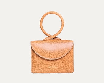 The Gemini | Loop Handle Genuine Italian Natural Leather Mini Bag — Etsy Design Awards Finalist 2022