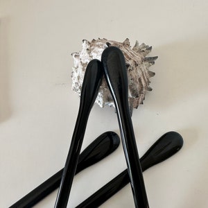 Fused Glass Swizzle sticks using black glass