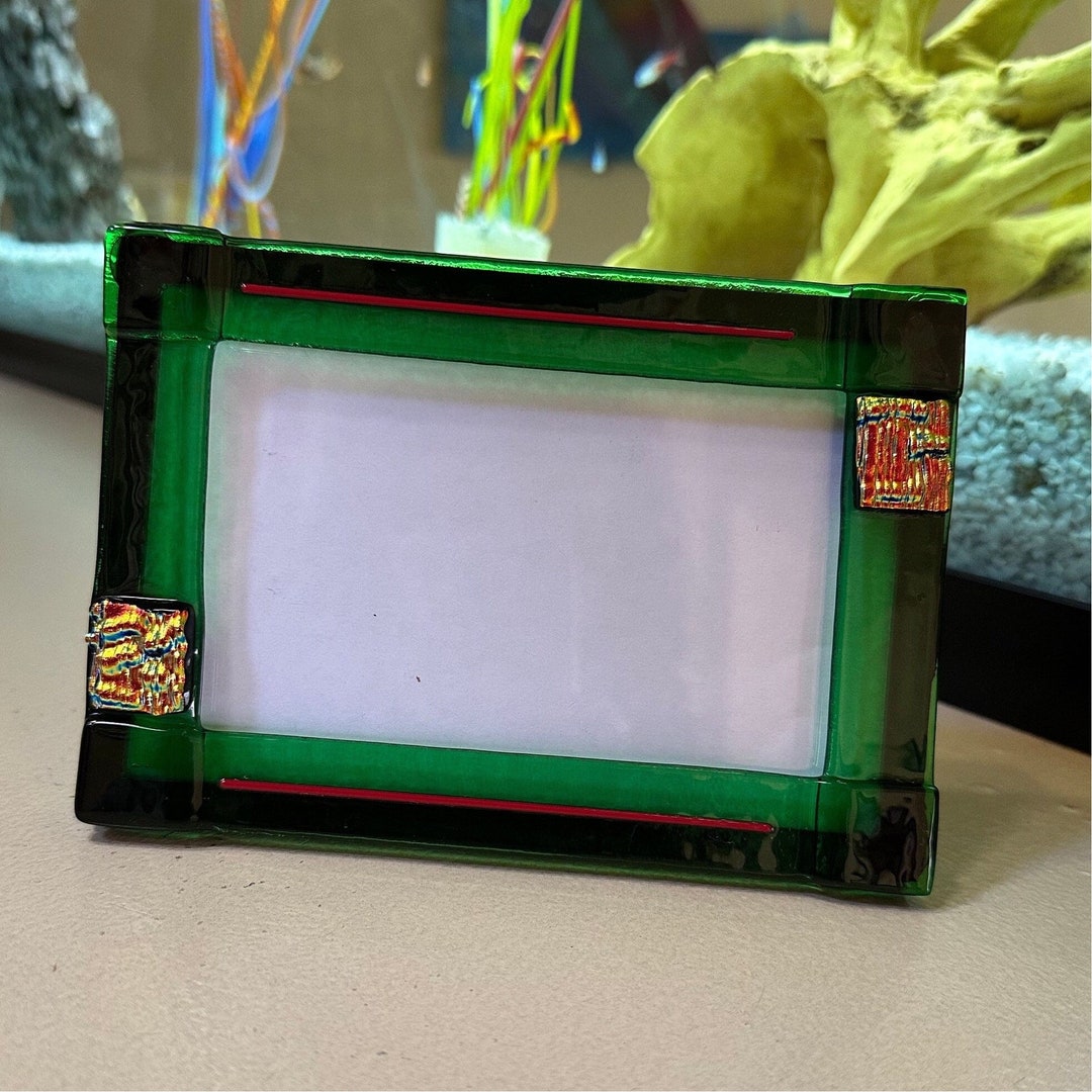 Fused Glass Frames 4 X 6 Inches in 5 Different Colors to Etsy