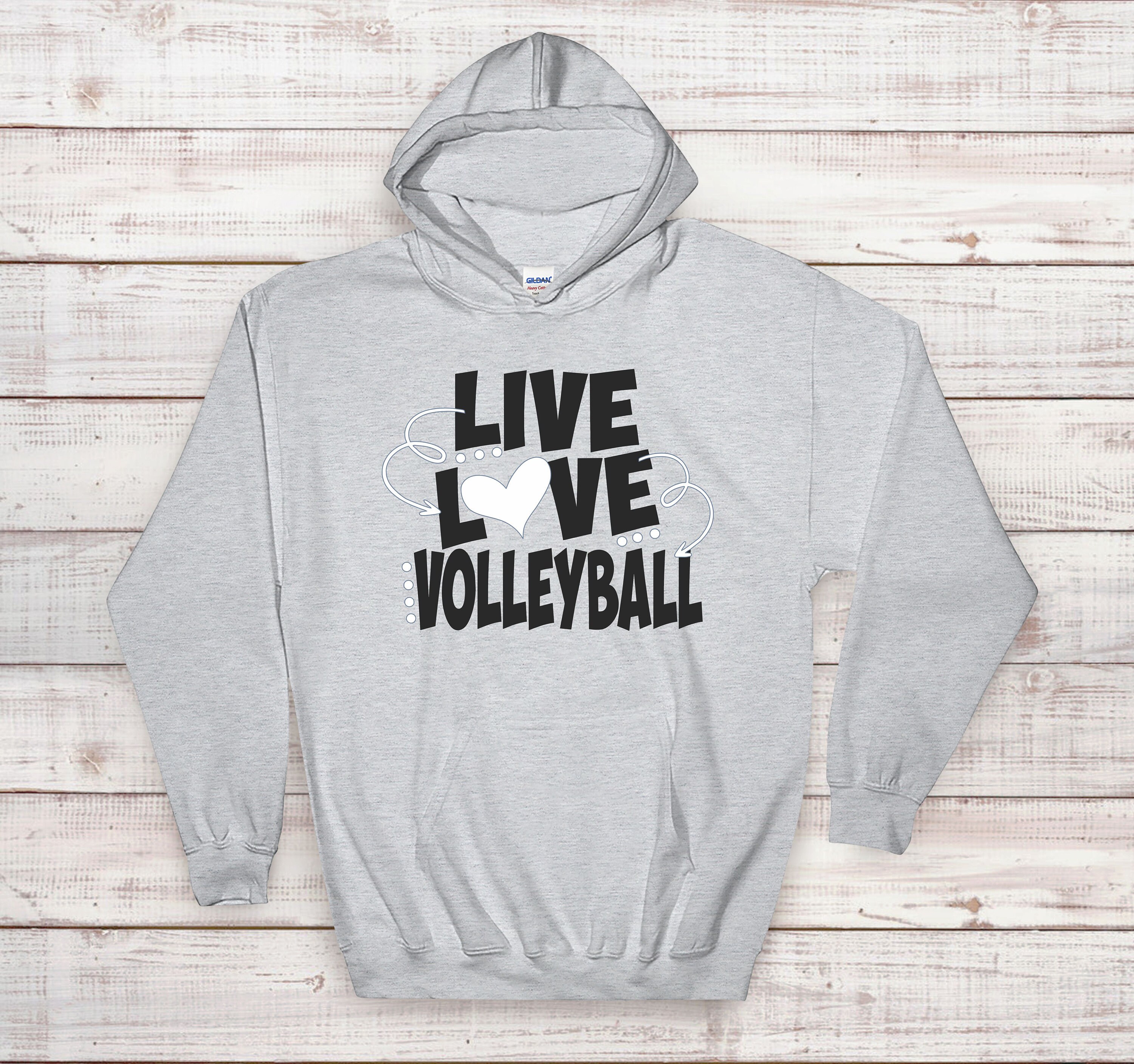Adult Live Love Volleyball Hoodie Sweatshirt Etsy