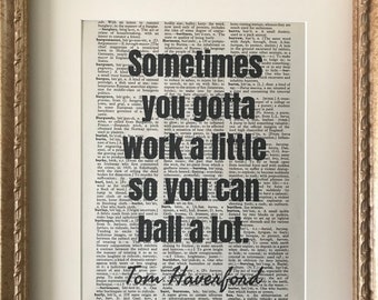 Vintage Dictionary art print- Tom Haverford quote