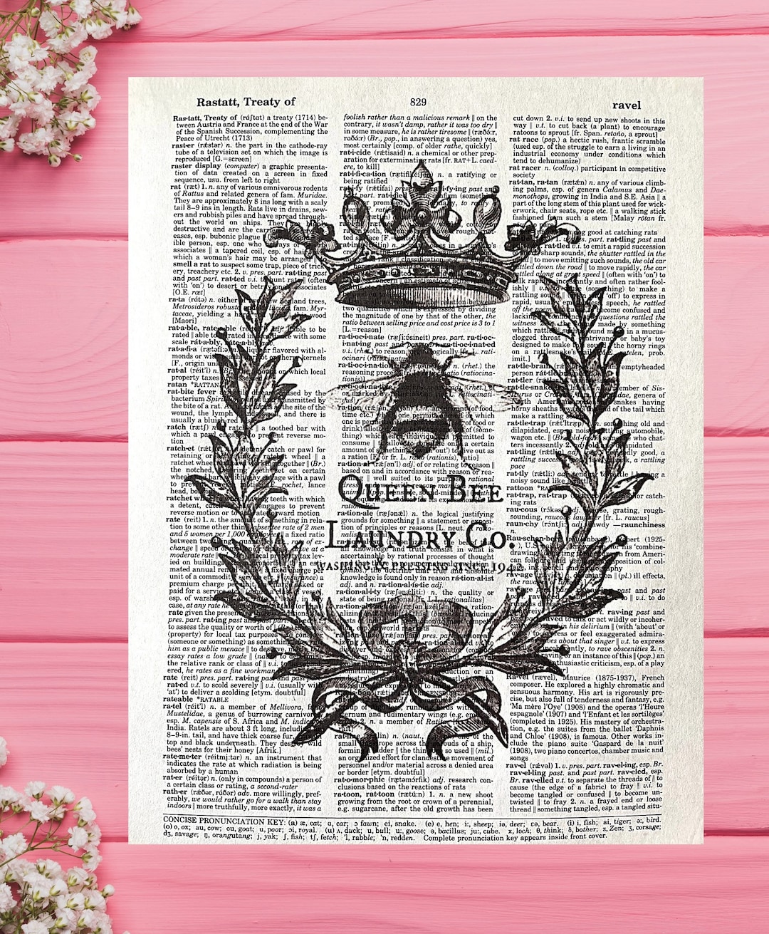 Vintage Typography Style Queen Bee Laundry Vintage - Etsy