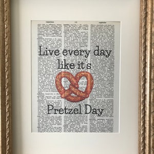 Vintage Dictionary print- The Office “pretzel day”