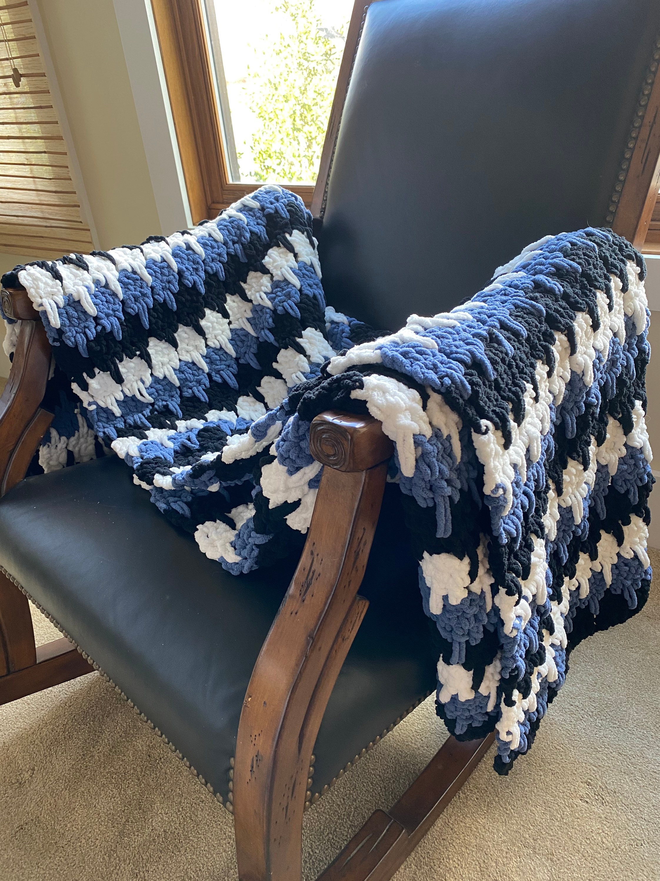 Chunky Soft Crochet Farmhouse Blanket Ready to Ship Modern Etsy UK