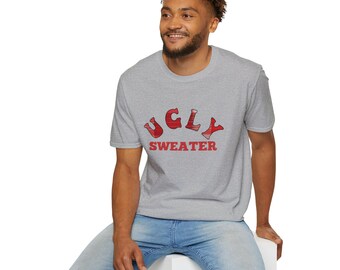 UCLA Sweater T-Shirt | College Vintage Lettering, Red Retro Campus Tee