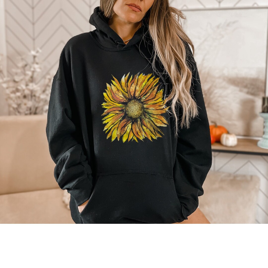 Watercolor Sunflower Men's Hoodie