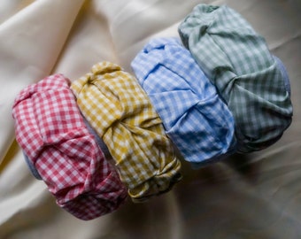 Check patterned gingham headband
