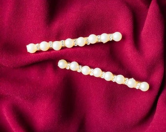 Pearl and diamante bridal hair clip