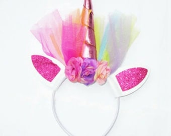 multi color Unicorn Headband