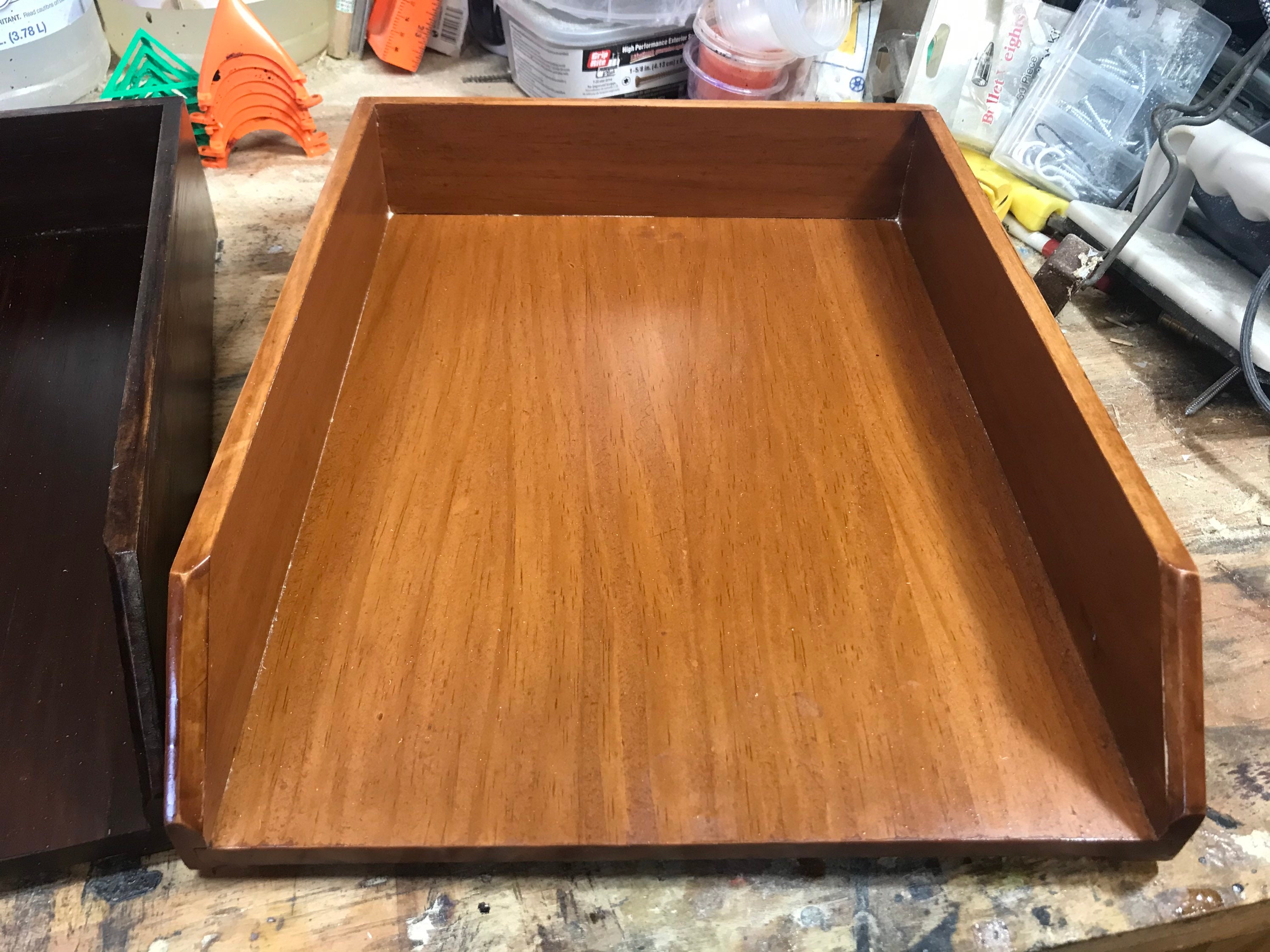 Stackable Wooden Paper Tray Etsy