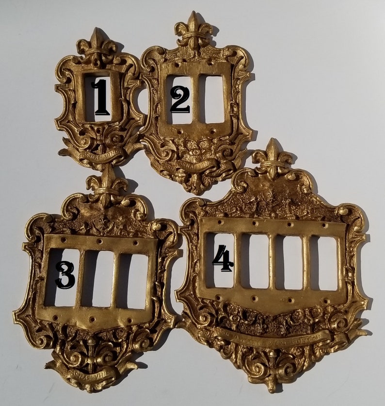 Decorative Light Switch Cover Rocker Outlet Plate French Gold Etsy