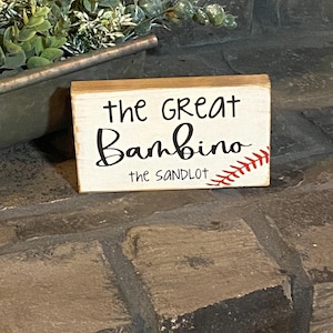 El gran Bambino, Sandlot, Babe Ruth, béisbol, sóftbol, cita de película, decoración del hogar, regalo