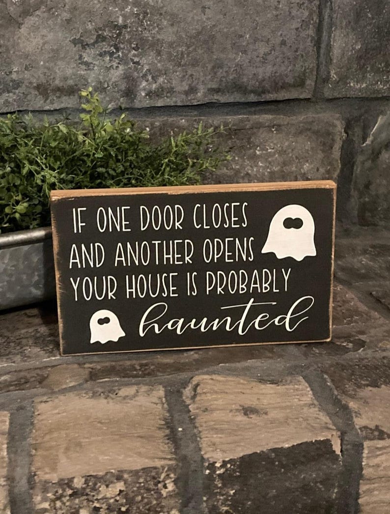 Not Haunted Sign Haunted House Wood Sign, Funny Halloween Decor - Etsy