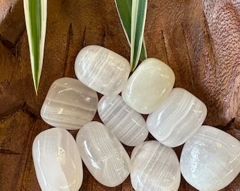 Pink Mangano Calcite Tumbled Stones