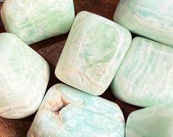 Caribbean Blue Calcite Tumbles
