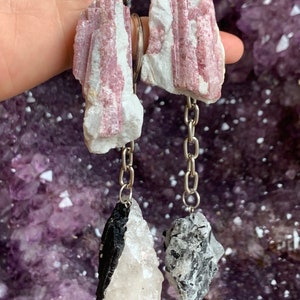 Tourmaline in Quartz Keychains
