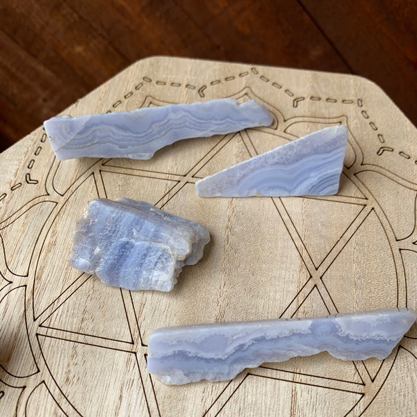 Soft Polished Blue Lace Agate