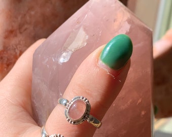 Rose Quartz Rings