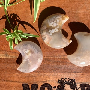 Cherry Blossom Agate Moons