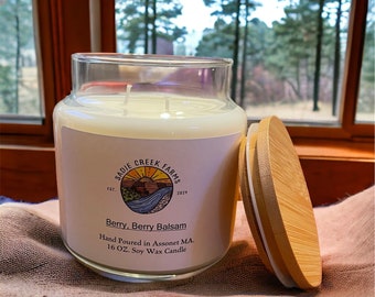 Hand Poured Soy Candle - Berry, Berry Balsam