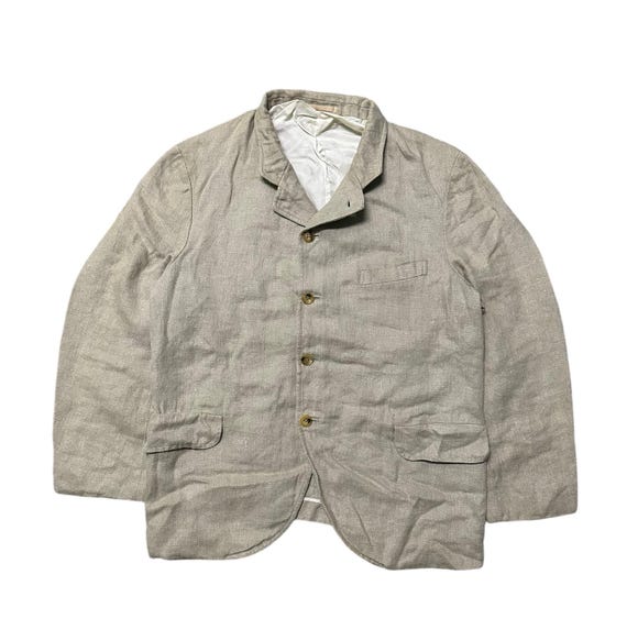 ジャケット・アウター COMME des GARCONS HOMME Linen Jacket COMME DES GARCONS HOMME J002 LINEN SPORT JACKET BLACK