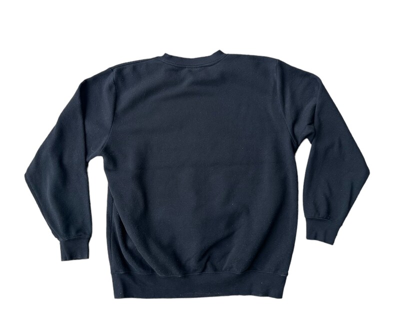 May include: A black crew neck sweatshirt with long sleeves.