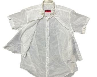 Camisa Y's Yohji Yamamoto Avant Garde com botão duplo, tamanho 4