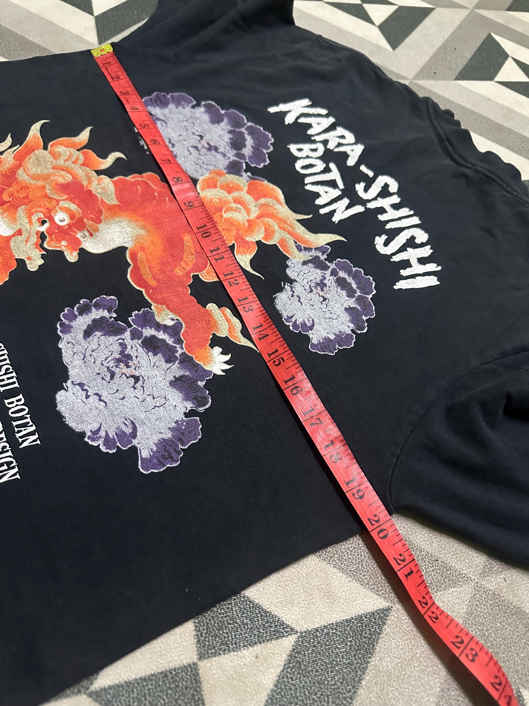 SUN SURF Tシャツ 『KARA-SHISHI BOTAN』 サイズL MADE IN USA