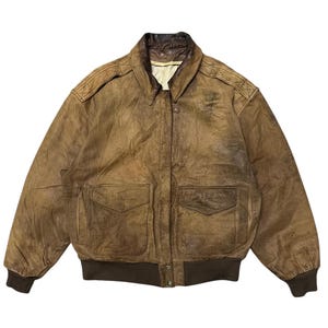 épine leather jacket （ damage brown ）