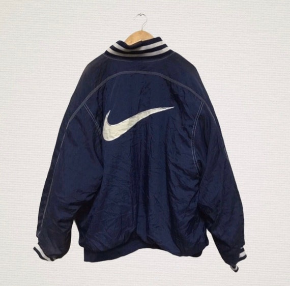 Vintage Nike swoosh big logo half zipper jacket