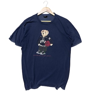 Vintage Polo bear Polo ralph lauren tee made in usa size L