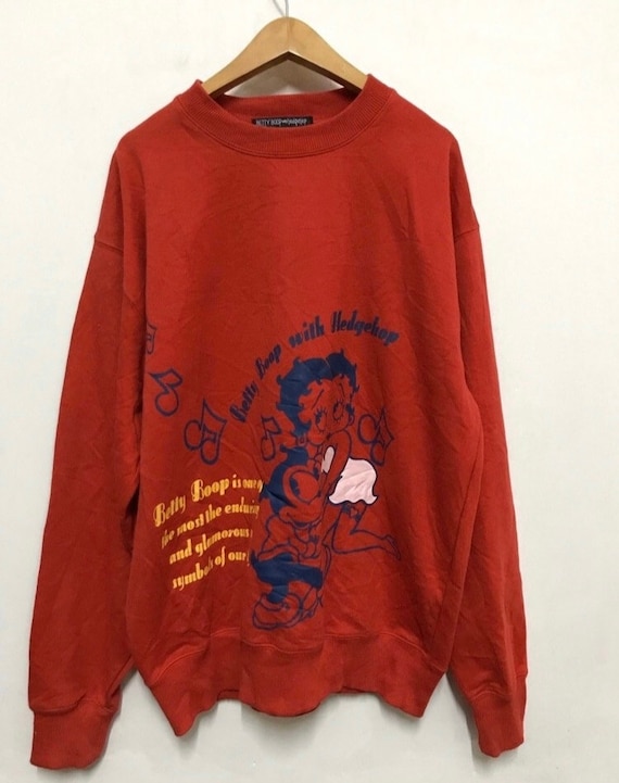 Betty boop with hedgehop sweatshirt L