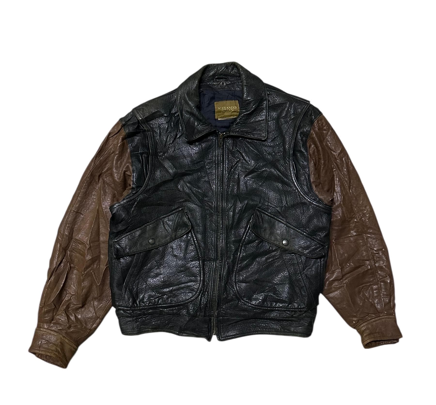 ALEXANDER JULIAN レザーアウタージャケット Alexander Julian Leather Jacket - Etsy