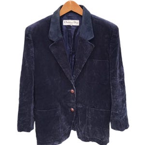 Christian dior velvet cudroy purple coat
