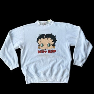 Vintage Betty Boop face printed sweatshirt size M