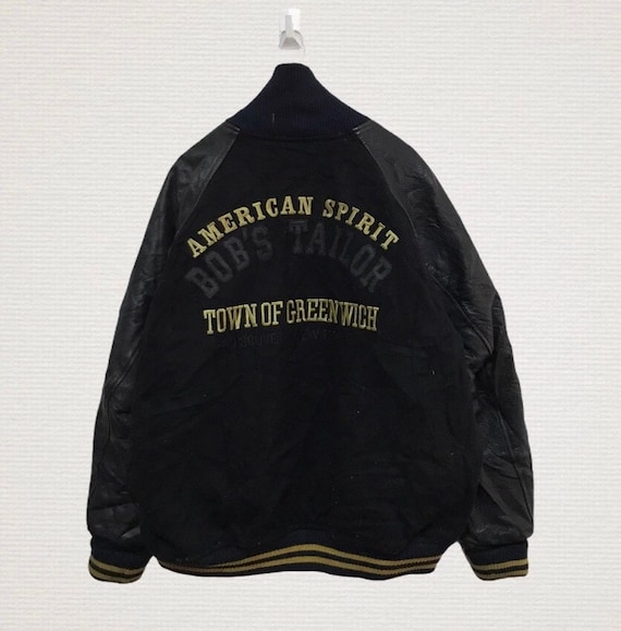 Vintage bob Taylor varsity jacket leather hand