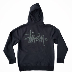 Vintage Stussy big logo pullover hoodie size S