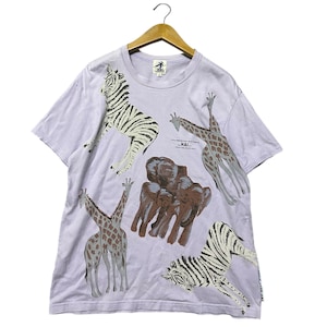 Vintage Hai sporting gear Issey Miyake colaboration with Earth animal printed tshirt size M