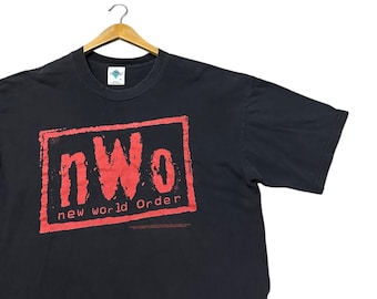 90s Vintage NWO Shirt Size XL Vtg Black New World Order Wrestling