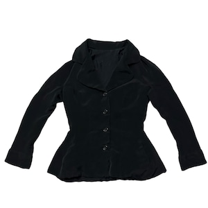 Vintage Yohji Yamamoto velvet signature 4 button coat size 1