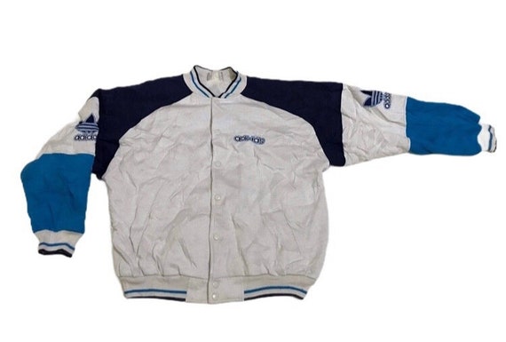 Vintage adidas snap button varsity jacket