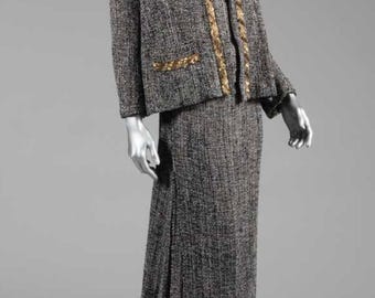 Vintage 90s Yohji Yamamoto signature silk tweed size S