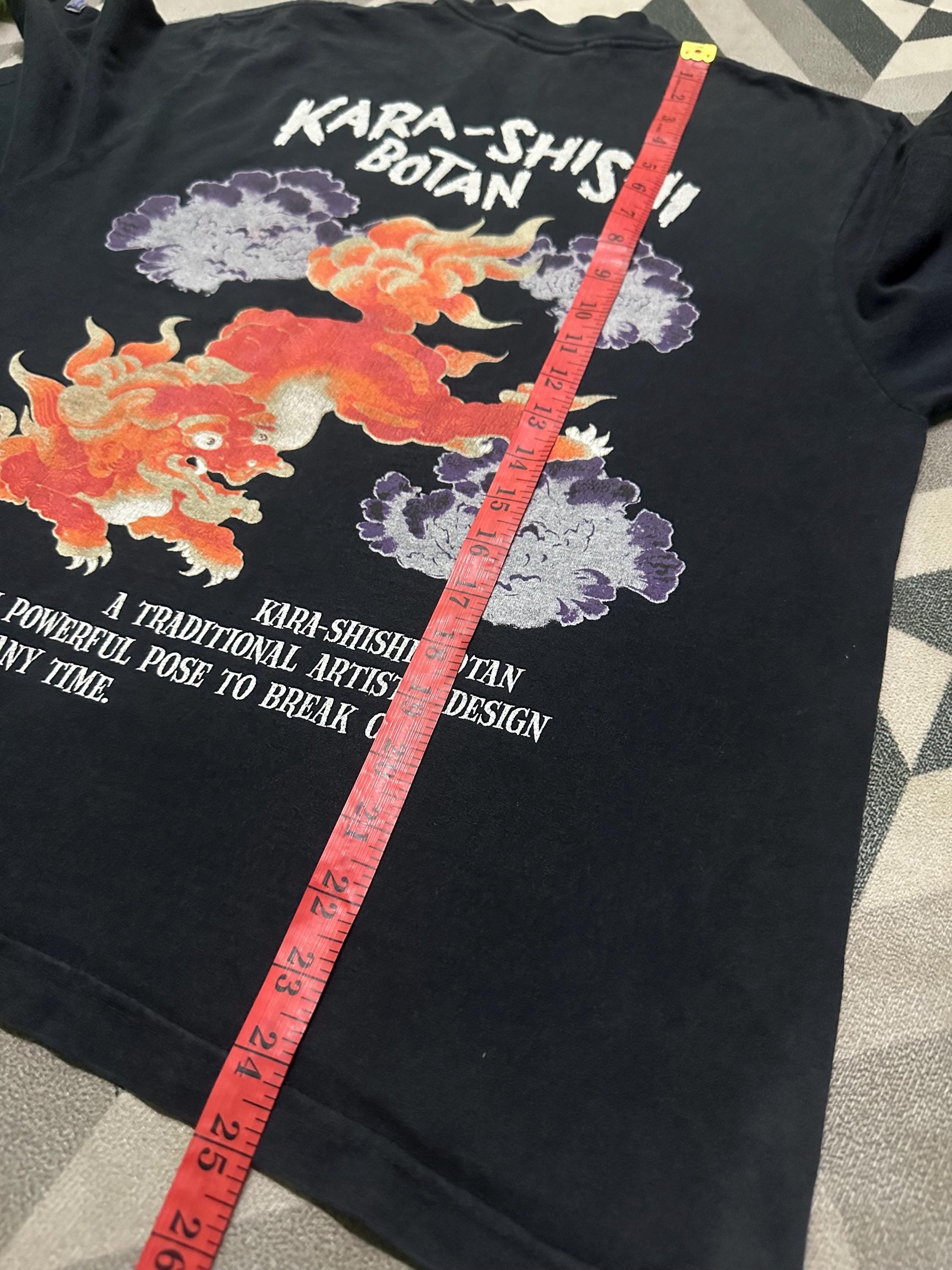 SUN SURF KARA-SHISHI BOTAN Tシャツ L 90～2000s Sun Surf 