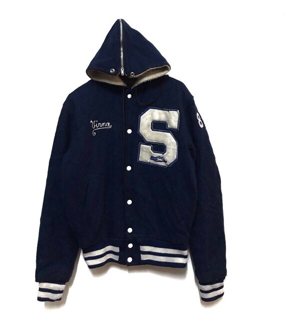 Rare 70s sport girl swimming varsity wool jacket h