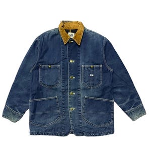 Vintage 80s Lee blanket denim workwear jacket