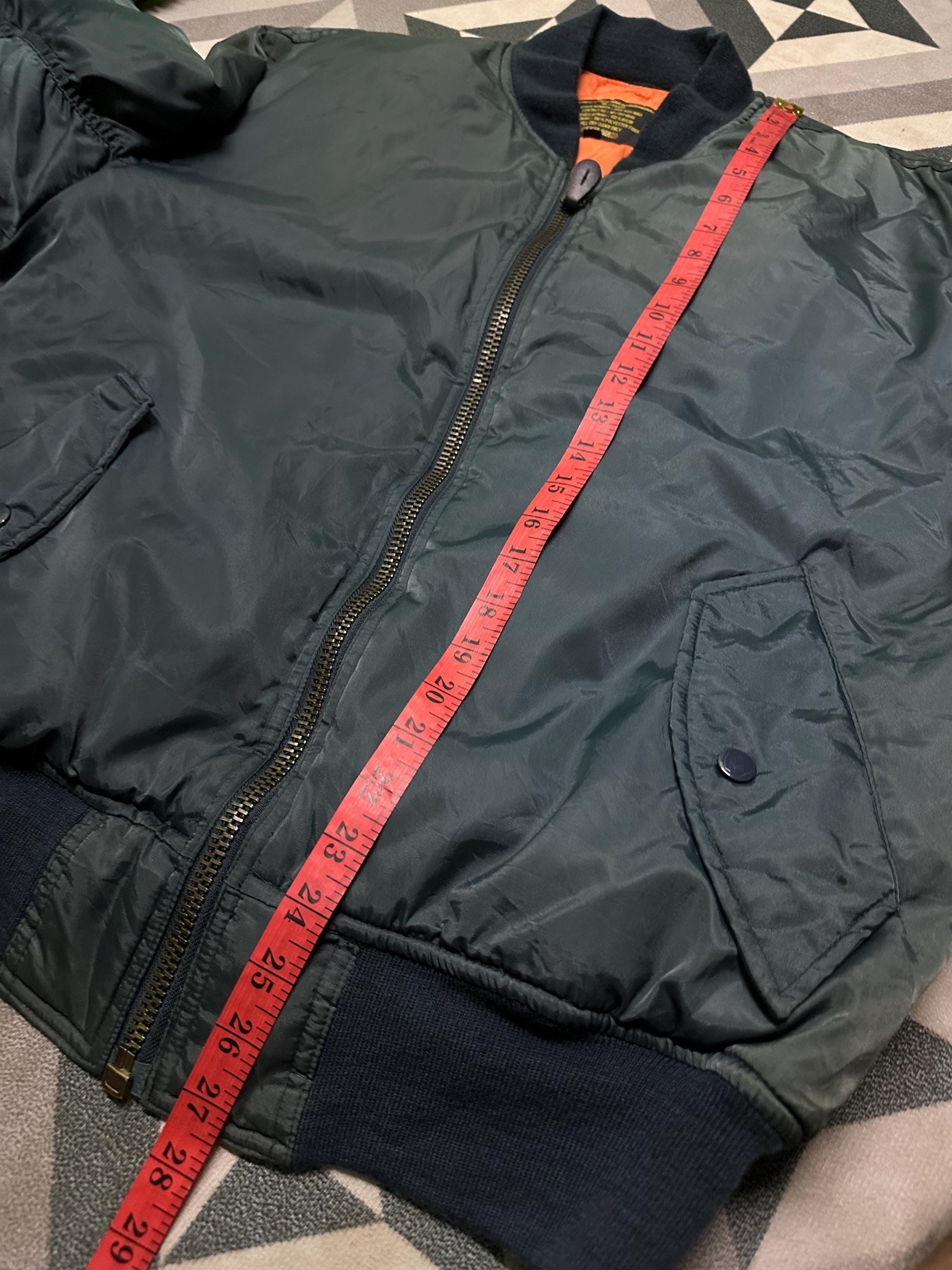 Vintage 90s Military Flight Jacket Talon Zip Size L - Etsy